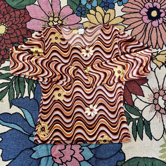 Tops - Vintage Velour Groovy Top